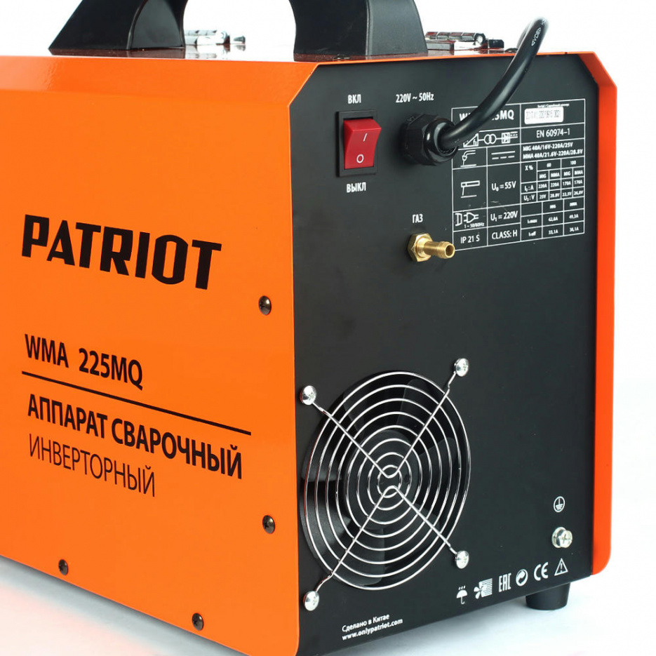 Аппарат сварочный WMA 225MQ, 220 А, инверторный PATRIOT 605301755